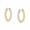 9ct Yellow Gold 0.77cts Lab Grown Diamond Hoop Earrings LGD190