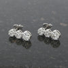 9ct White Gold 1.01cts Lab Grown Diamond Cluster Drop Earrings | H&H