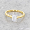 18ct Yellow Gold 1.00ct Emerald Cut Lab Grown Diamond Solitaire Ring - LGD195