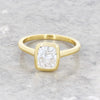 9ct Yellow Gold 1.43ct Cushion Brilliant Cut Lab Grown Diamond Solitaire Ring - LGD196