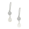 Lido White Freshwater Pearl Cubic Zirconia Drop Earrings LH104E