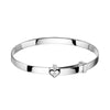 Little Star Giselle Diamond Heart Sterling Silver Baby Bangle LSB0007