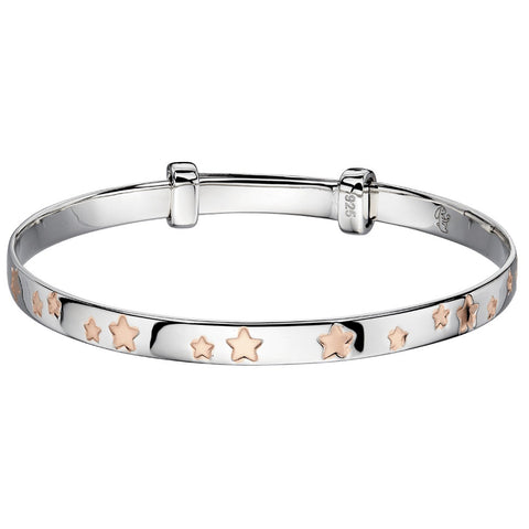 Little Star Jessica Sterling Silver Baby Bangle LSB0131