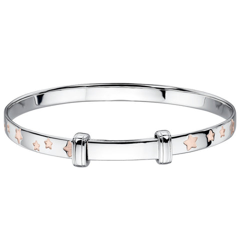 Little Star Jessica Sterling Silver Baby Bangle LSB0131
