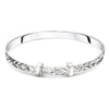 Little Star Maeve Diamond Cut Sterling Silver Baby Bangle LSB0481
