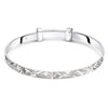 Little Star Maeve Diamond Cut Sterling Silver Baby Bangle LSB0481