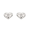 Little Star Suri Sterling Silver Diamond Heart Stud Earrings LSE0031