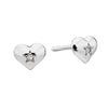 Little Star Suri Sterling Silver Diamond Heart Stud Earrings LSE0031