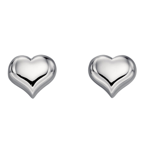 Little Star Freya Sterling Silver Heart Stud Earrings LSE0183