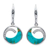 Unique & Co Sterling Silver Turquoise Drop Earrings ME-828