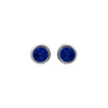 Unique & Co Sterling Silver Lapis Lazuli Stud Earrings ME-858