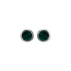 Unique & Co Sterling Silver Malachite Stud Earrings ME-859