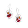 Shrieking Violet Real Flower Drop Earrings ME25