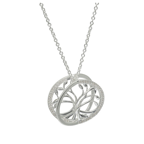 Unique & Co Sterling Silver Tree of Life Necklace MK-823