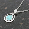 Unique & Co Silver Turquoise Pendant and Chain MK-881