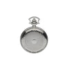 Mount Royal Chrome Plated Full Hunter Skeleton Dial Mechanical Pocket Watch MR-B42
