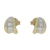 9ct Yellow Gold Diamond Stud Earrings