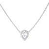 Diamonfire Sterling Silver Zirconia Teardrop Shaped Pendant and Chain N4403