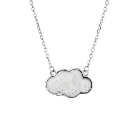 D for Diamond Sterling Silver Cloud Necklace N4561