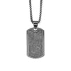 Fred Bennett Black Plated Steel and Carbon Fibre Dog Tag Mens Necklace N4588