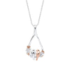 Laura Ashley Talon Stripes Love Birds Sterling Silver Necklace N4656