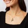Laura Ashley Marlbrook Leaf Sterling Silver Gold Plated Necklace N4665