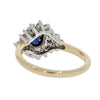 Sapphire and Diamond Cluster Ring