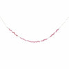 Sterling Silver Pink Tourmaline Beaded Necklace
