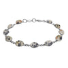 Dalmatian Jasper Sterling Silver Oval Link Bracelet