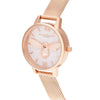 Olivia Burton Glitter Dial Lucky Bee Rose Gold Ladies Watch OB16FB04