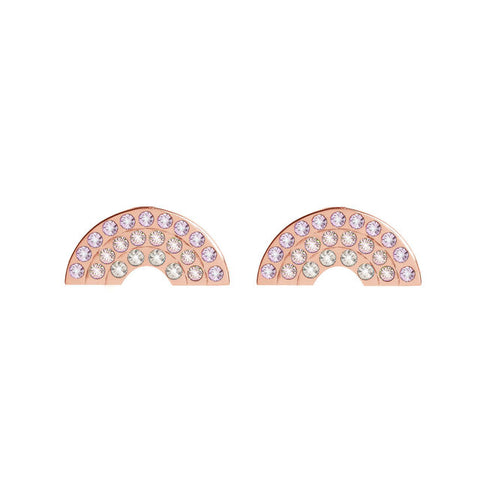 Olivia Burton Rainbow Rose Gold Stud Earrings OBJRBE05