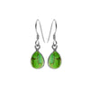 Green Mohave Turquoise Sterling Silver Teardrop Drop Earrings