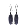 Blue Goldstone Sterling Silver Torpedo Drop Earrings