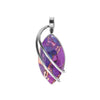 Purple Mohave Turquoise Sterling Silver Marquise Pendant & Chain