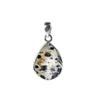 Dalmatian Jasper Sterling Silver Teardrop Pendant & Chain
