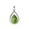 Green Mohave Turquoise Sterling Silver Teardrop Pendant & Chain