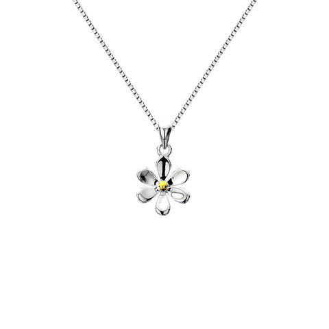 Silver Origins Summer Daisy Pendant with Chain
