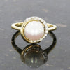 9ct Yellow Gold Freshwa9ct Yellow Gold Freshwater Pearl and Diamond Ring | H&Hter Pearl and Diamond Ring | H&H