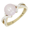 9ct Yellow Gold Cultured Pearl and Diamond Ring | H&H
