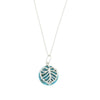 Turquoise Sterling Silver Leaf Pendant and Chain