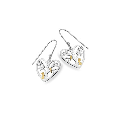 Silver Origins Animal Love Tree Drop Earrings | P3378 | H&H Jewellers