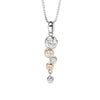Fiorelli Silver and Gold Tone Waterfall Pendant & Chain P3457C
