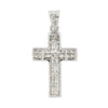 9ct White Gold 1.00ct Diamond Set Cross Pendant