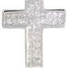 9ct White Gold 1.00ct Diamond Set Cross Pendant