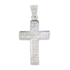 9ct White Gold 1.00ct Diamond Set Cross Pendant