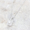 9ct White Gold 0.35cts Diamond Set Pendant and Chain Necklace