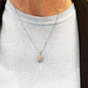9ct White Gold 0.35cts Diamond Set Pendant and Chain Necklace