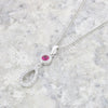 Purity Sterling Silver Cubic Zirconia Pendant and Chain P3810P-2