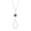 Purity Sterling Silver Cubic Zirconia Pendant and Chain P3810P-2