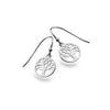 Silver Origins Encircled Tree of Life Drop Earrings